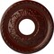 Ekena Millwork Palmetto Ceiling Medallion (Canopies up to 4 7/8"), 12 1/8"OD x 3 1/2"ID x 1"P, Brushed Mahogany CM12PMBMF - alternate 1